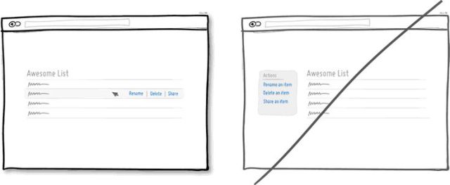 直接操作比多階層下拉式選單(contextless menus)來的直覺