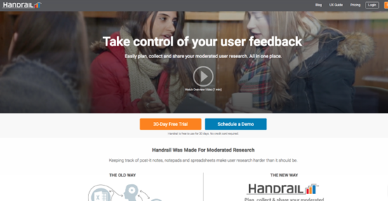 HandrailUX簡(jiǎn)化了進(jìn)行用戶(hù)訪談的流程